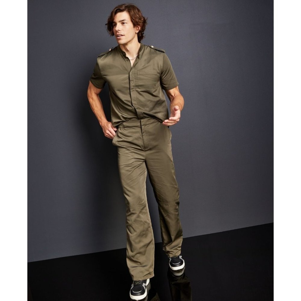 Royalty by Maluma Mens Utility Flat Front Trouser Pants, Green, Size‎ 38, NWT